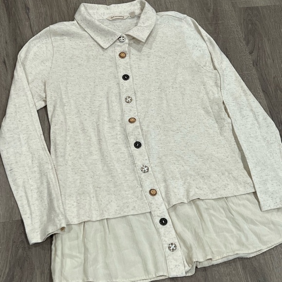 Soft Surroundings Medium Collared Fun Button Front Super Soft Blouse Top Shirt - Picture 3 of 9
